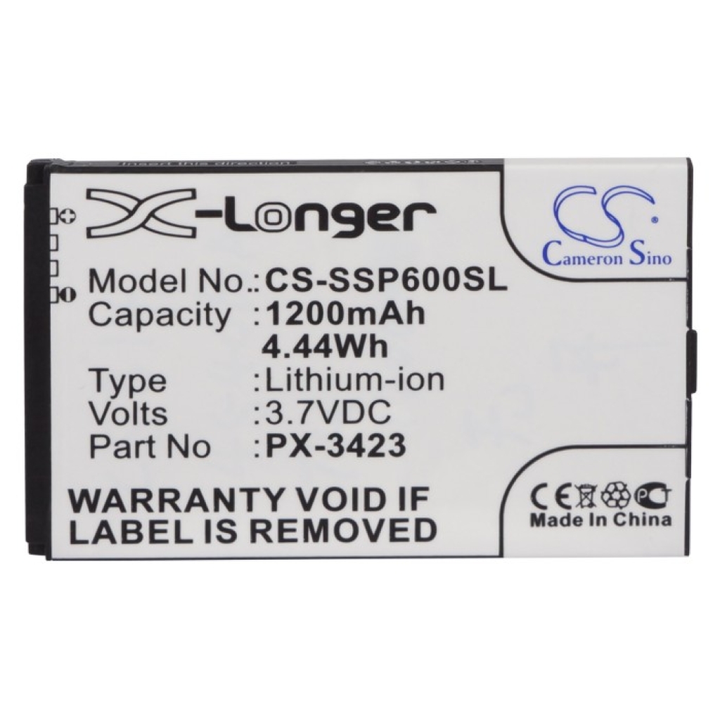 Mobiltelefonbatteri Simvalley CS-SSP600SL