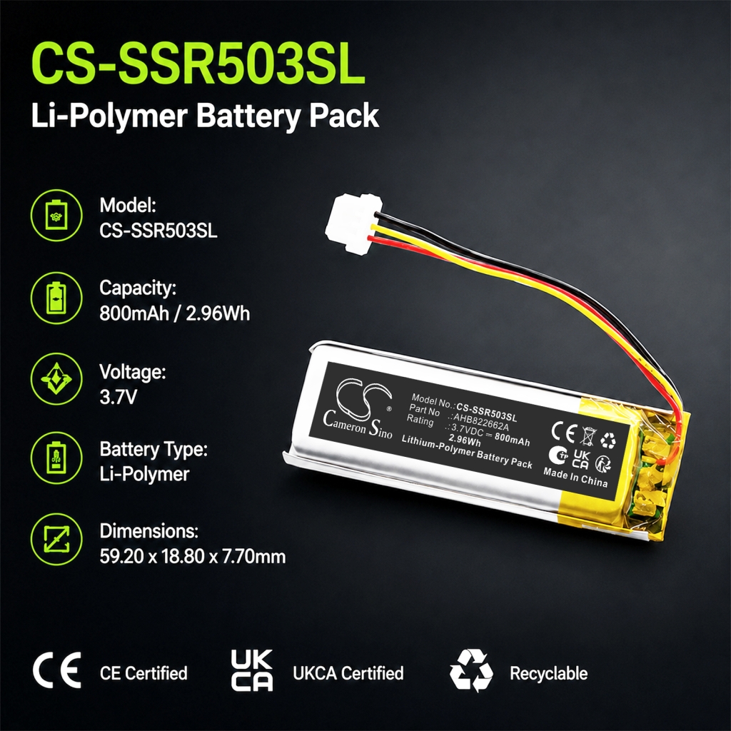 Batteri kompatibel med Sena CS-SSR503SL