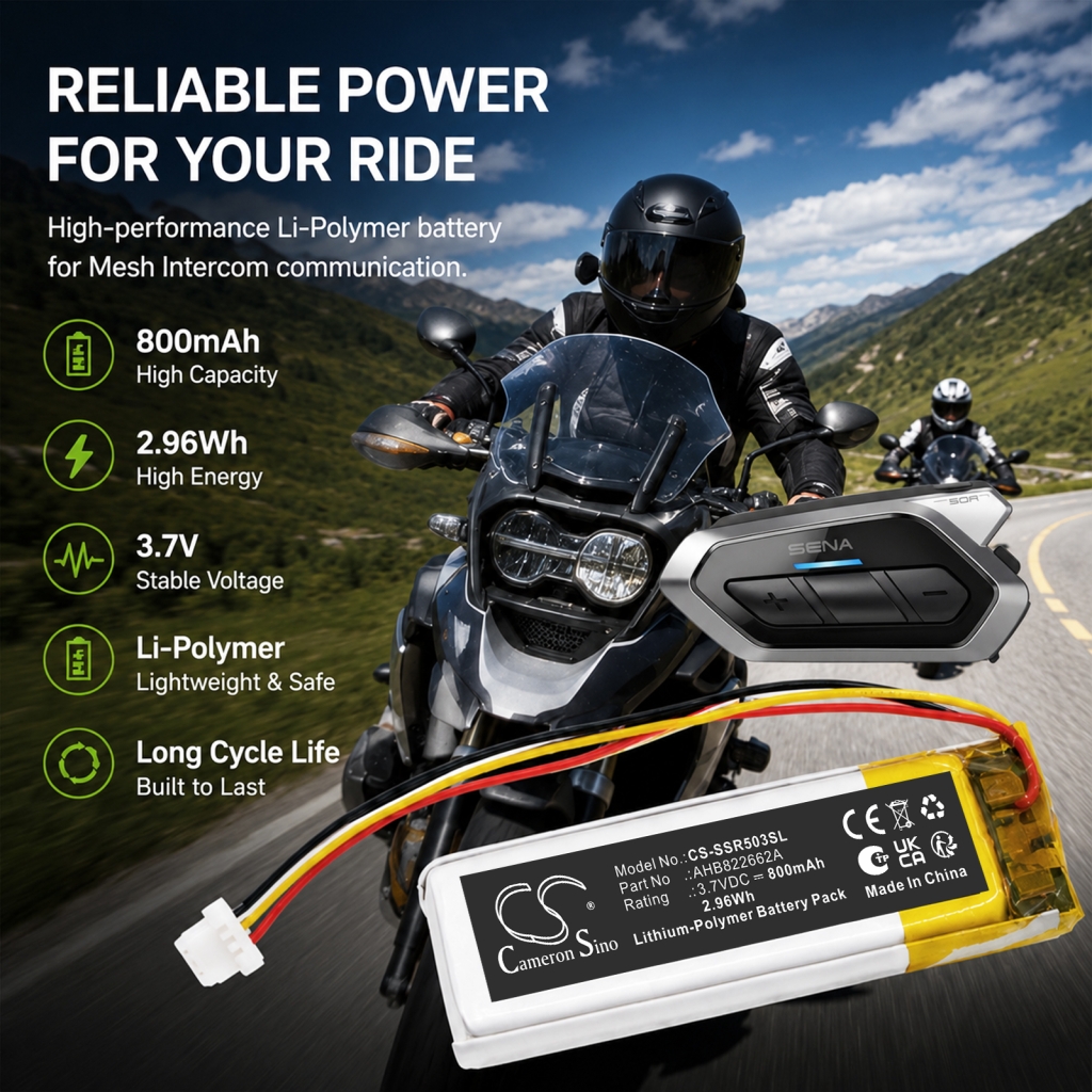 Batteri kompatibel med Sena CS-SSR503SL