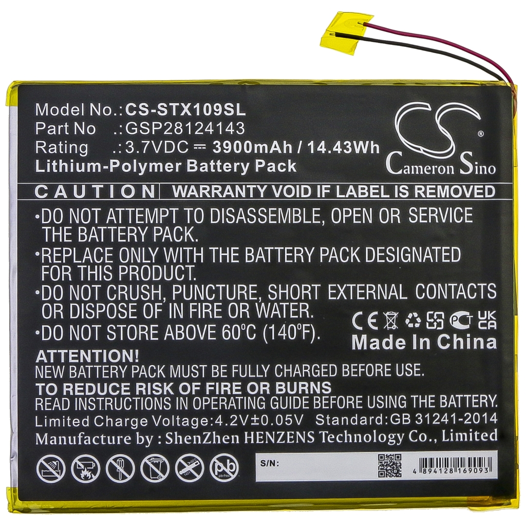 Batteri kompatibel med Smartab CS-STX109SL