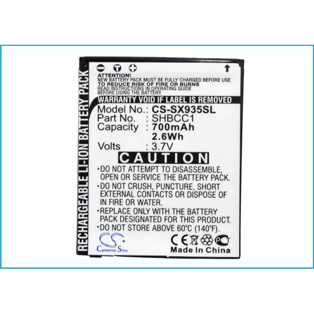 Mobiltelefonbatteri Sharp CS-SX935SL