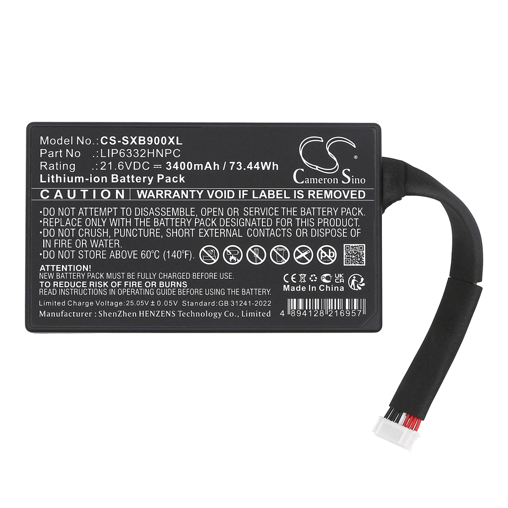 Højttalerbatteri Sony CS-SXB900XL