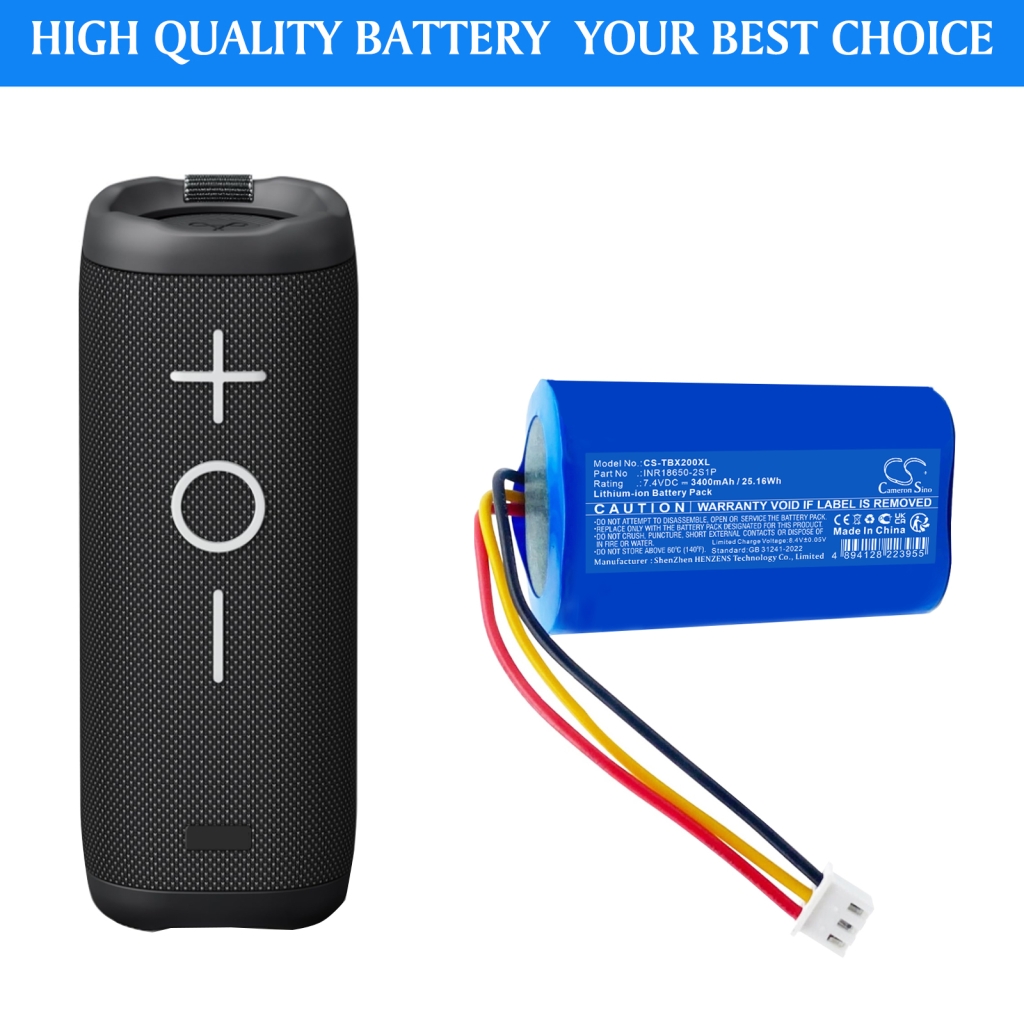 Battery Replaces INR18650-2S1P