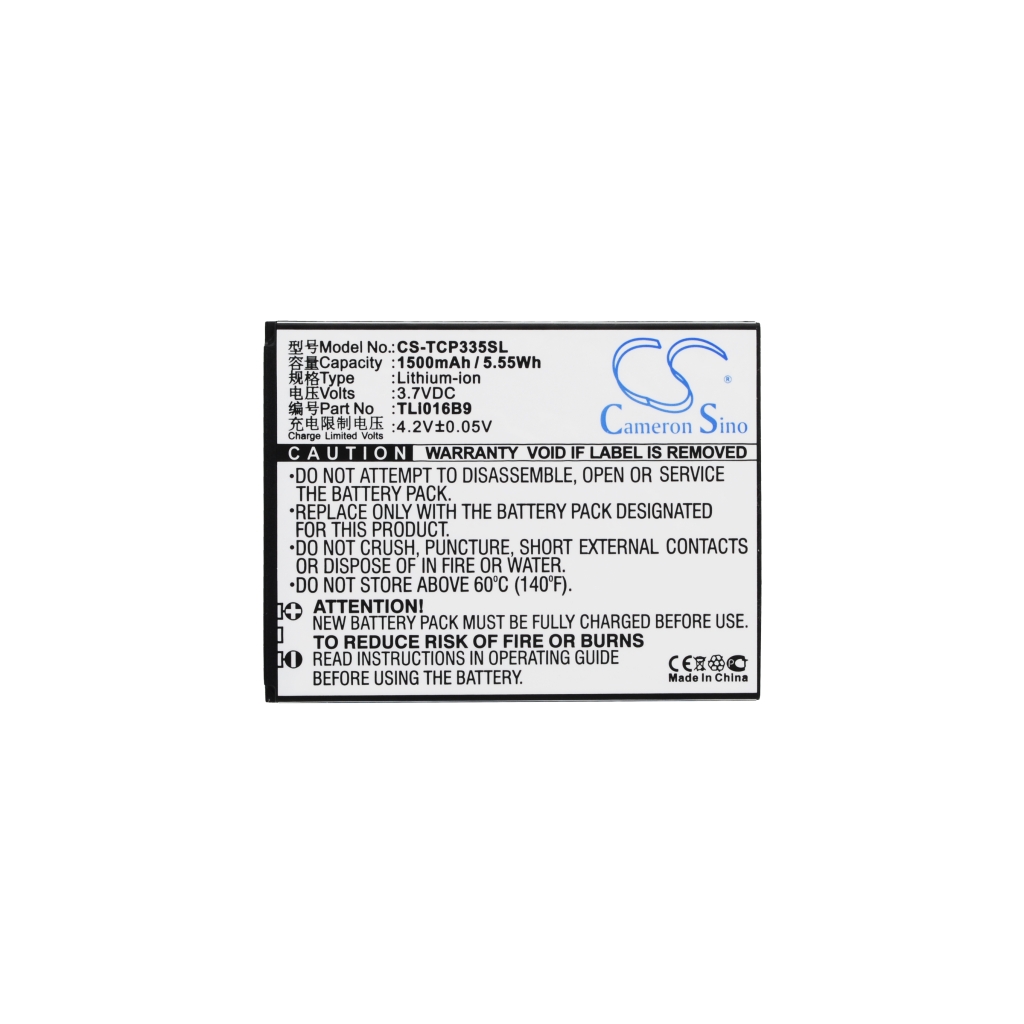 Batteri kompatibel med TCL CS-TCP335SL