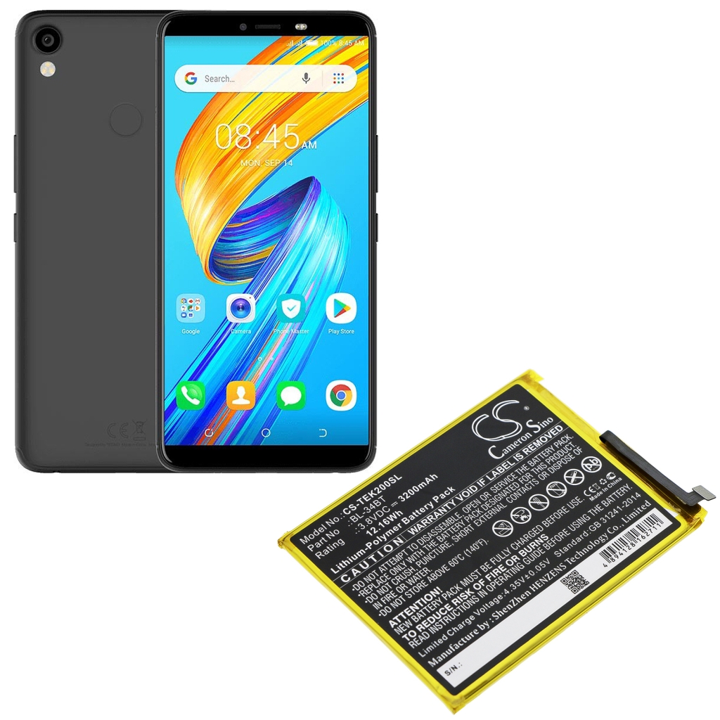 Mobiltelefonbatteri Tecno CS-TEK200SL