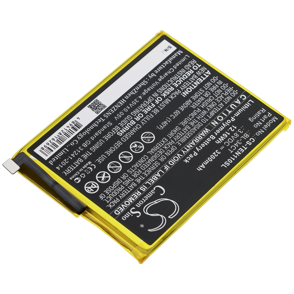 Mobiltelefonbatteri Tecno CS-TEN110SL