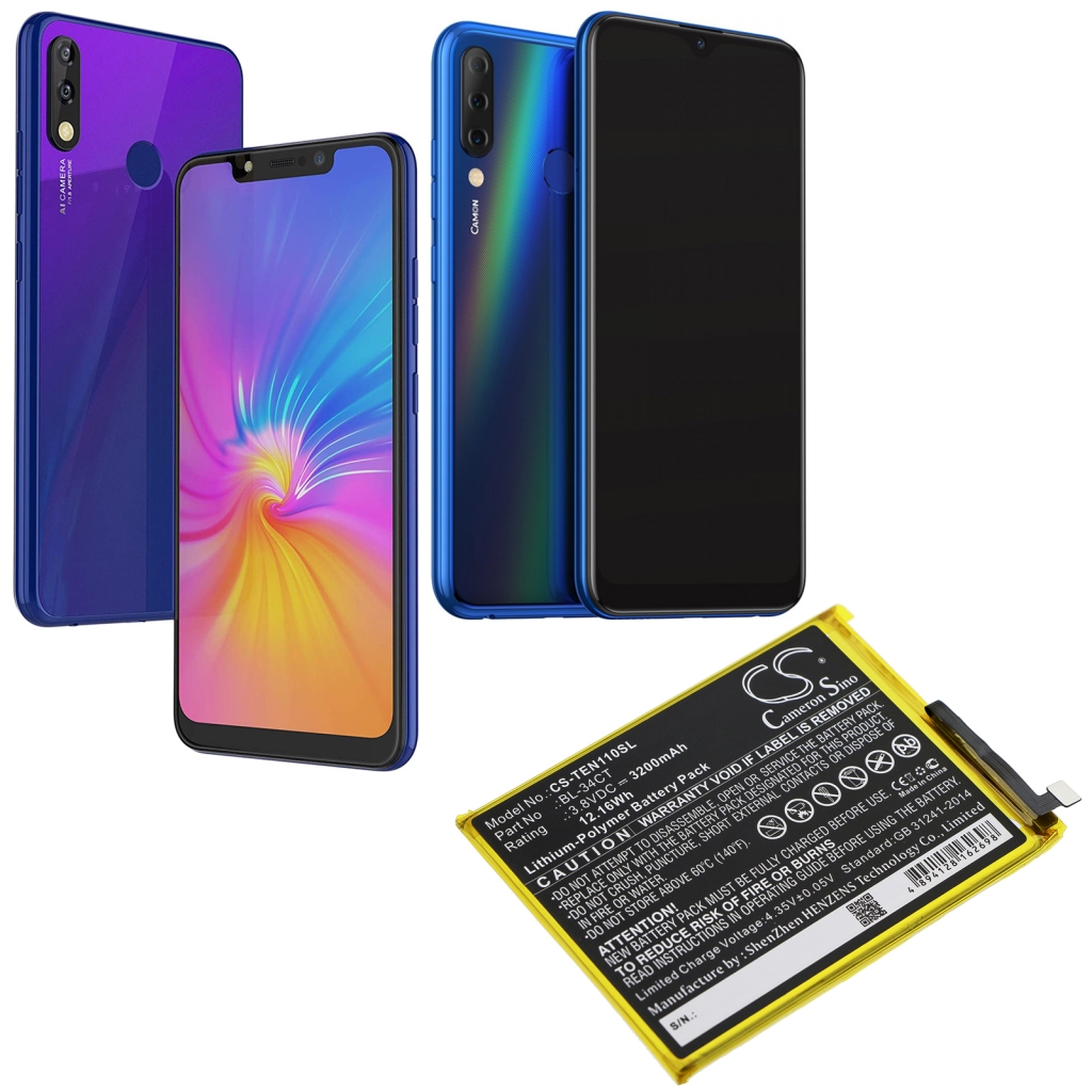 Mobiltelefonbatteri Tecno CS-TEN110SL