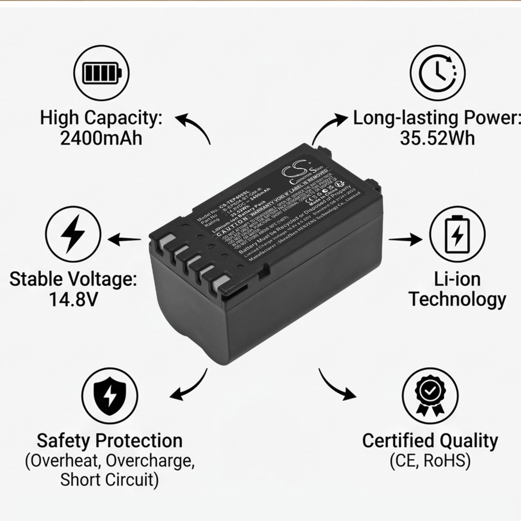 Batterier kompatibel med TEC B-EP2DL B-EP2DL CS-TEP400SL