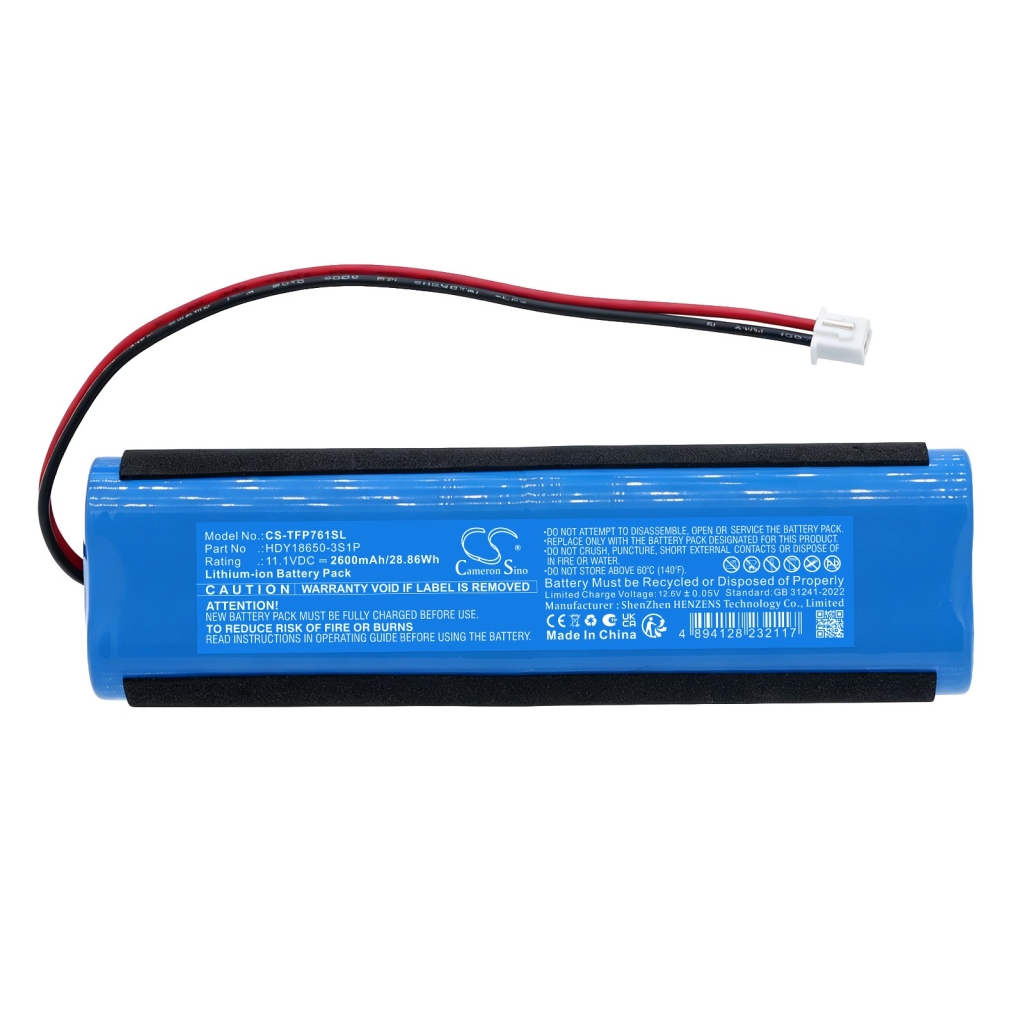 Batterier kompatibel med Tzumi Fitrx Pro 7610 CS-TFP761SL