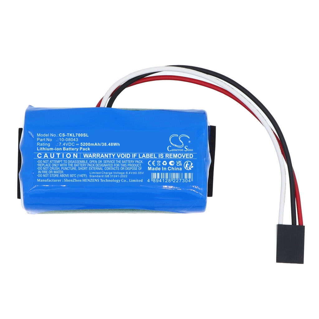 CS-TKL700SL 7,4V 5200mAh – batteri til THEIS TKL-7-enhed, frontetiket