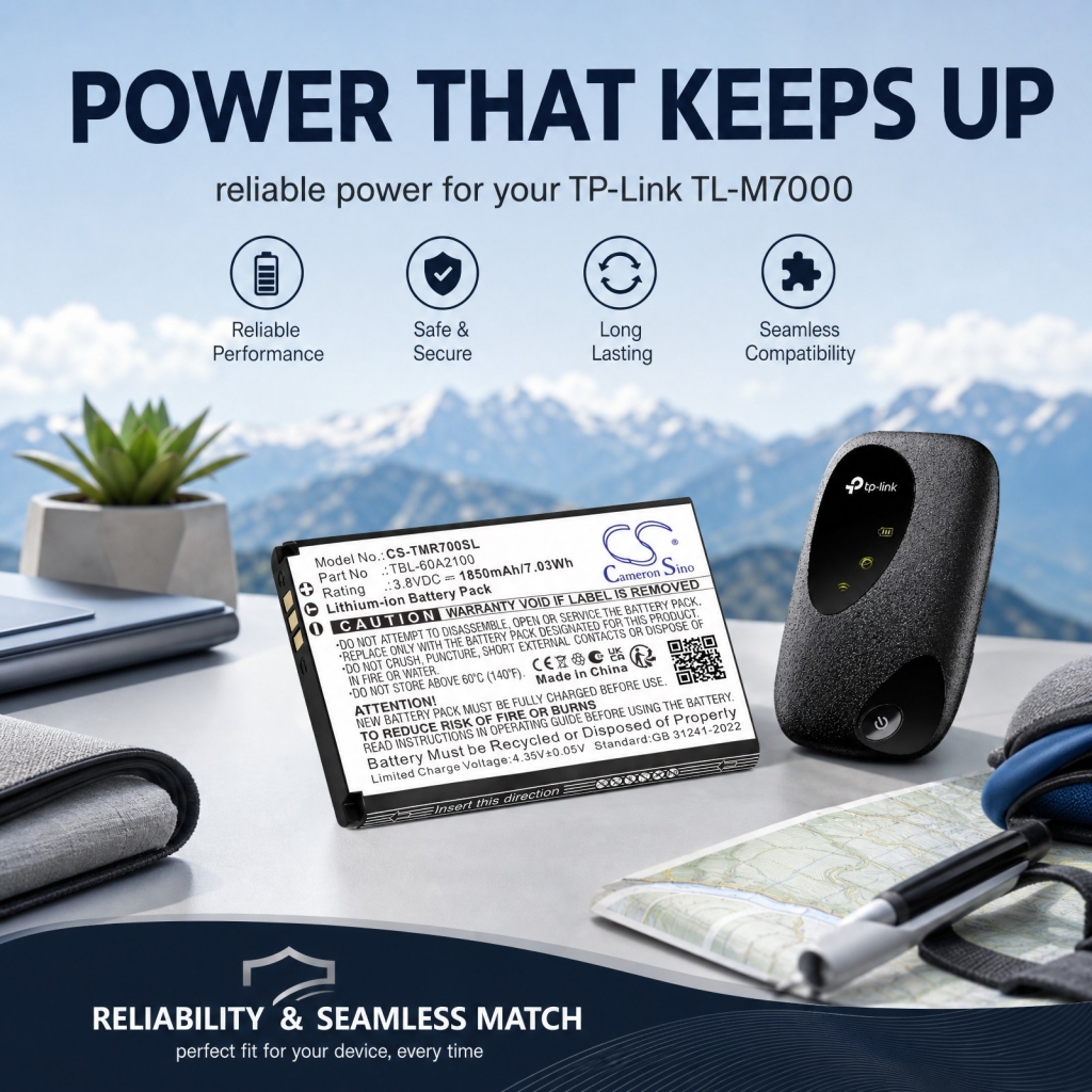 Batterier kompatibel med TP-Link TL-M7000 TL-M7000 CS-TMR700SL