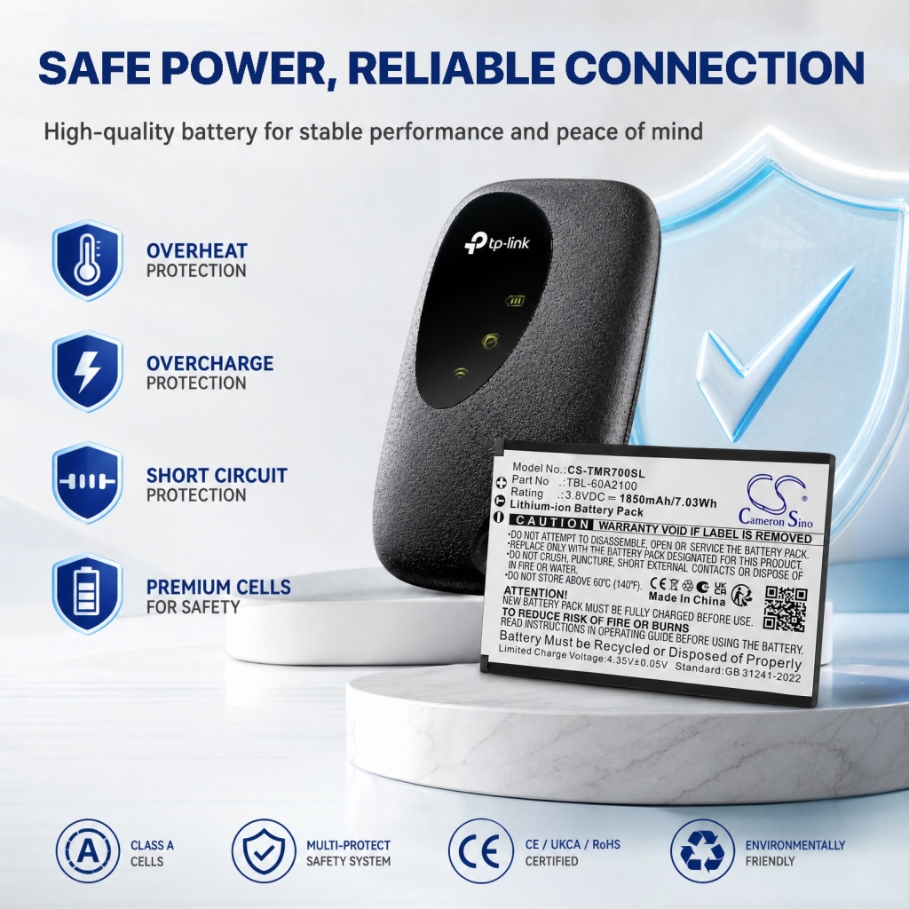 Batterier kompatibel med TP-Link TL-M7000 TL-M7000 CS-TMR700SL