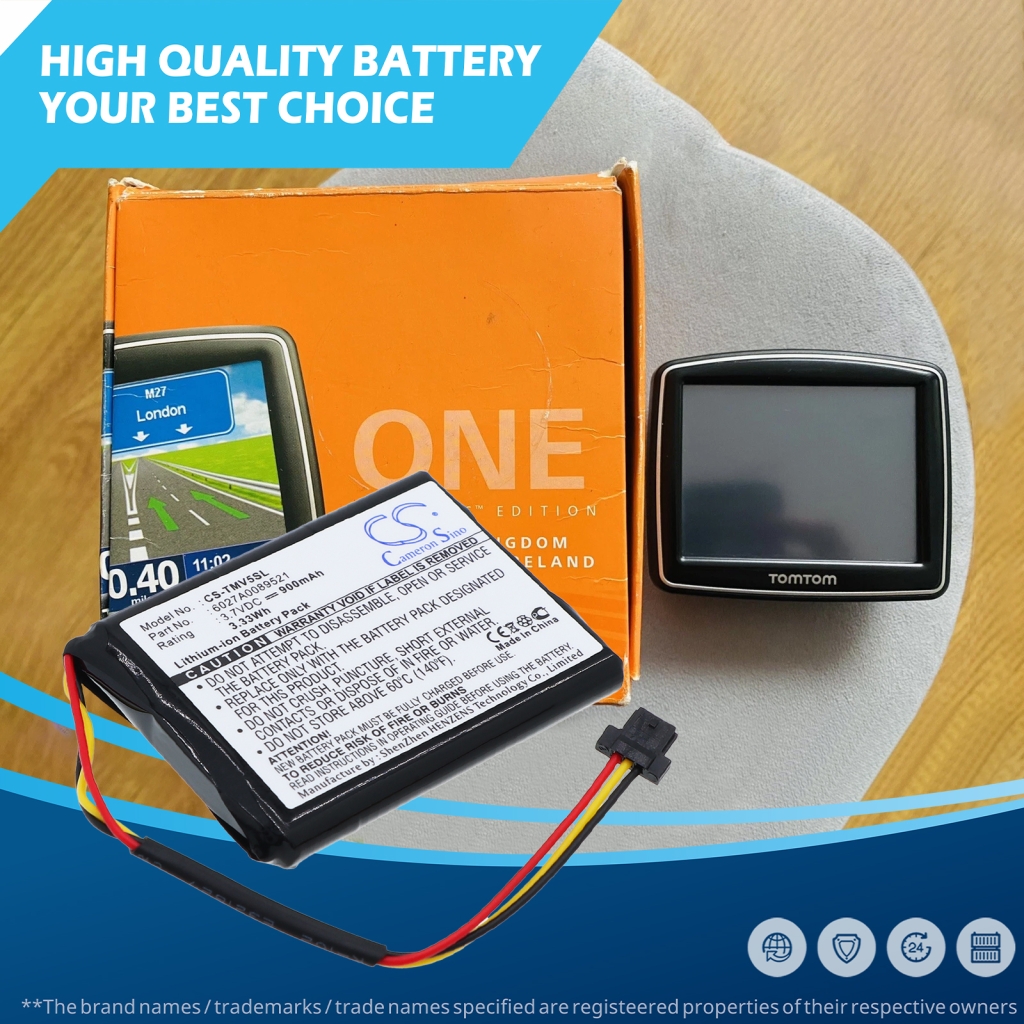 Batteri kompatibel med TomTom CS-TMV5SL