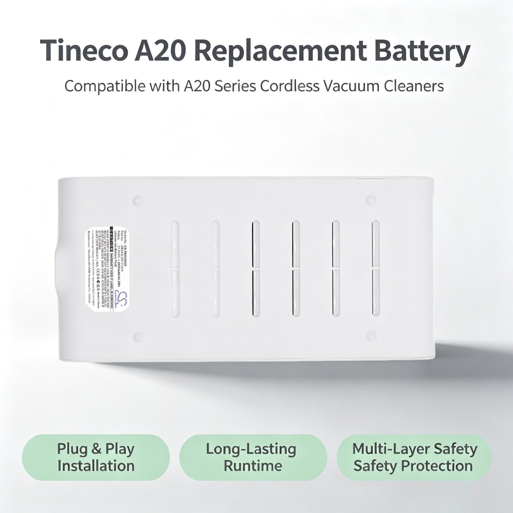 Batterier kompatibel med Tineco A20 A20 Cordless Stick Vacuum Cleaner CS-TNA200VX