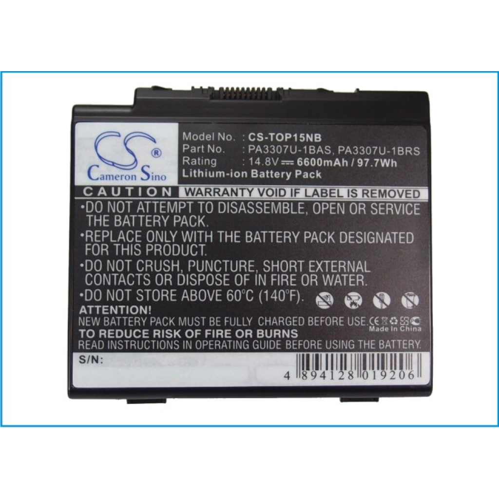 Batteri kompatibel med Toshiba CS-TOP15NB