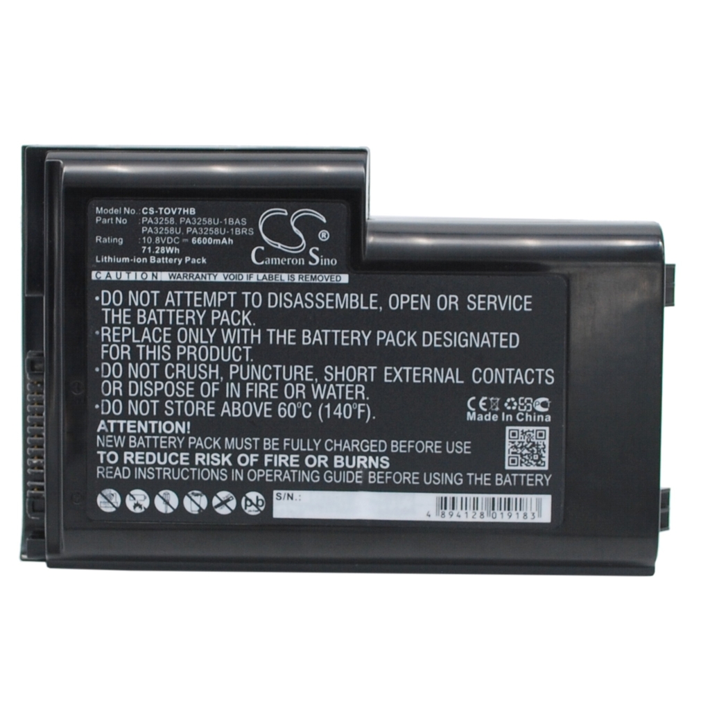 Batteri kompatibel med Toshiba CS-TOV7HB