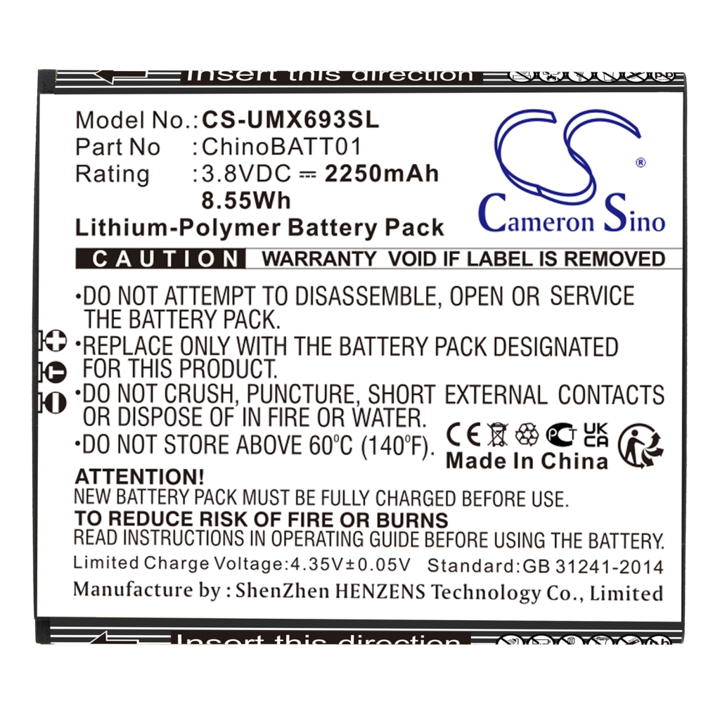 Mobiltelefonbatteri Umx CS-UMX693SL