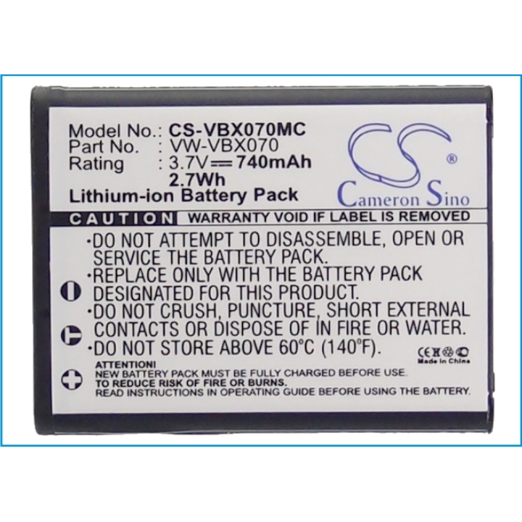 Kamerabatteri Panasonic CS-VBX070MC