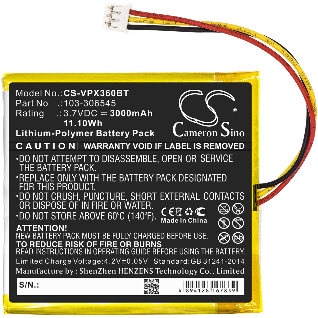 Hjemmesikkerhedskamera batteri Visonic CS-VPX360BT