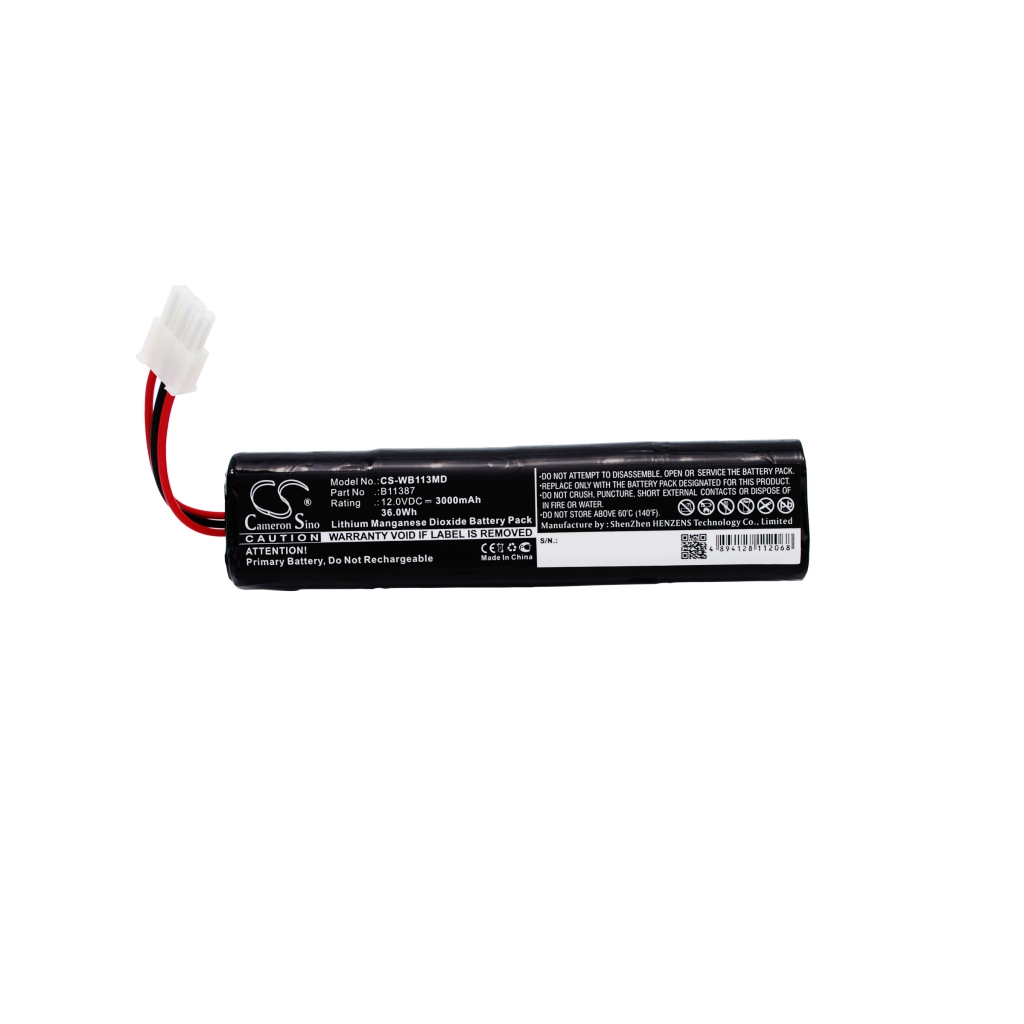 Batteri kompatibel med Welch-Allyn Mrl Grason stadler Schiller america Medical research CS-WB113MD