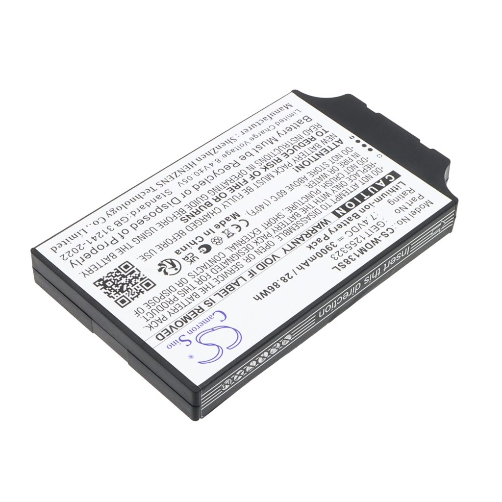 Batteri kompatibel med Ge Waygate CS-WDM138SL