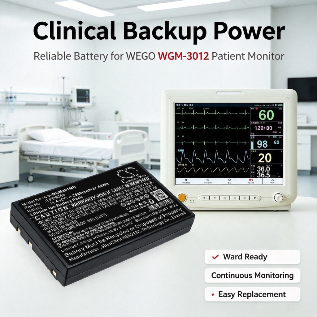 Batterier kompatibel med WEGO M3000P M3000P CS-WGM301MD