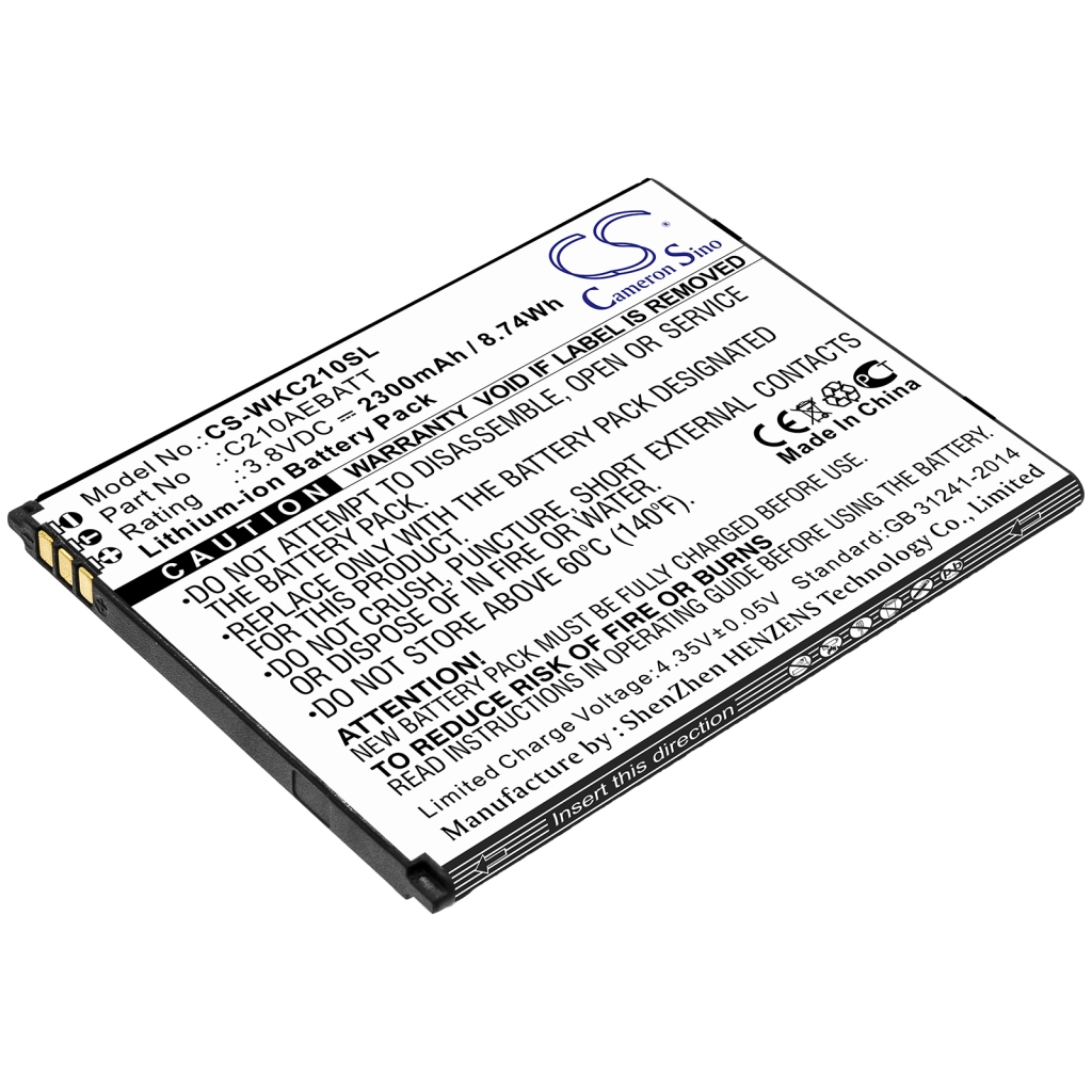 Mobiltelefonbatteri Wiko CS-WKC210SL