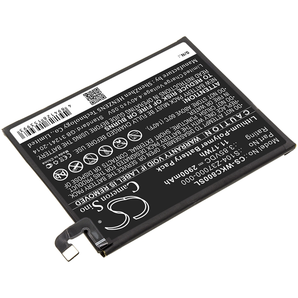Mobiltelefonbatteri Wiko CS-WKC800SL