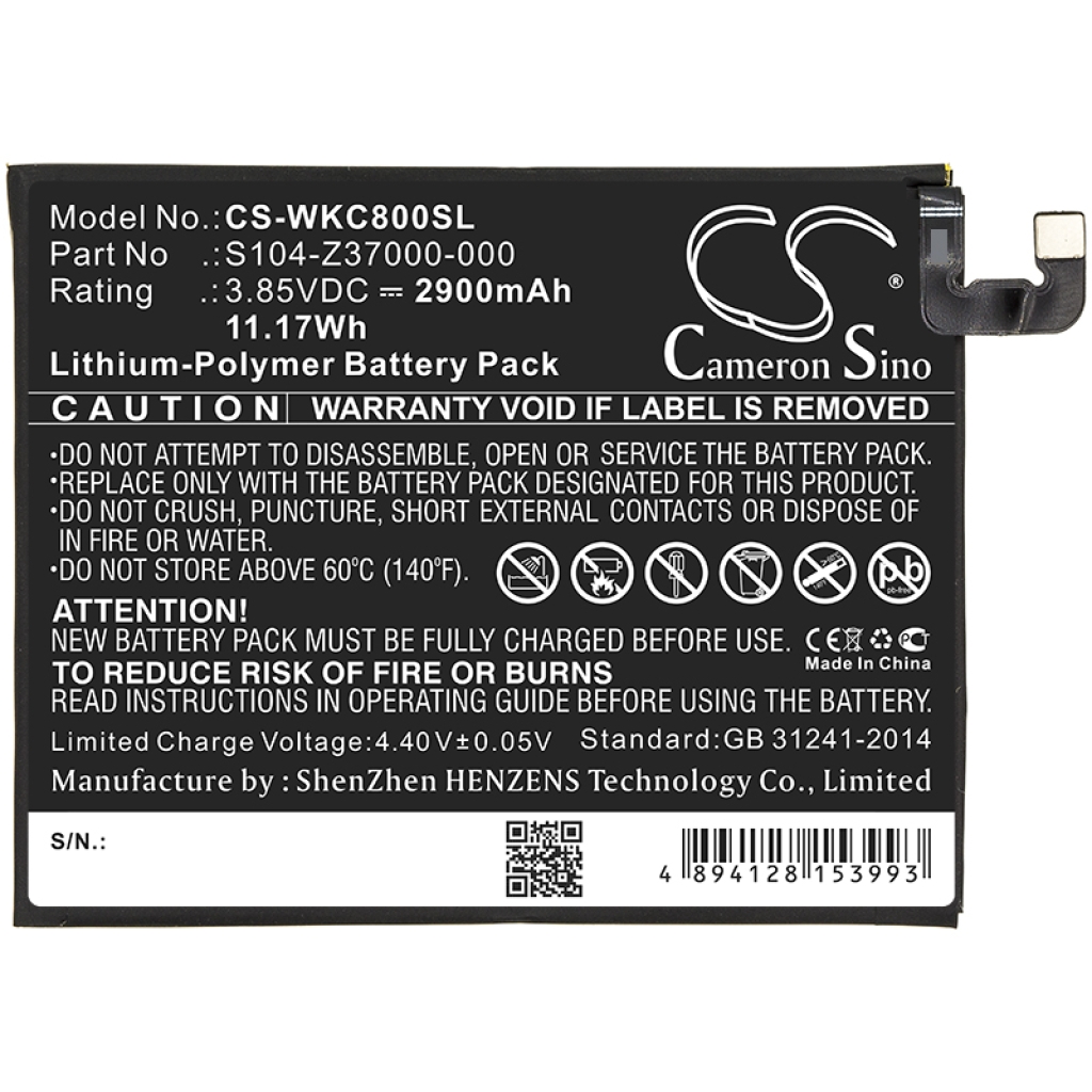Mobiltelefonbatteri Wiko CS-WKC800SL
