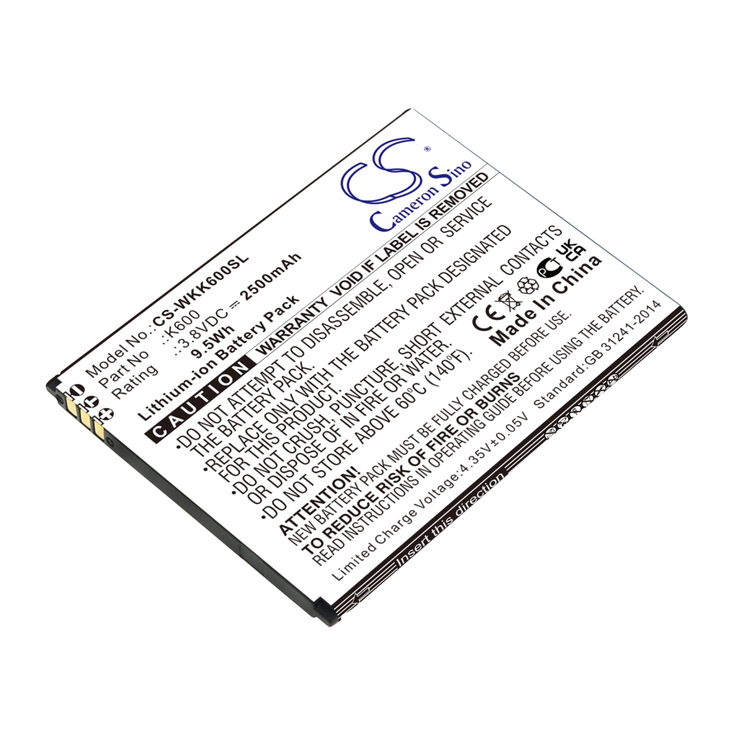Mobiltelefonbatteri Wiko CS-WKK600SL