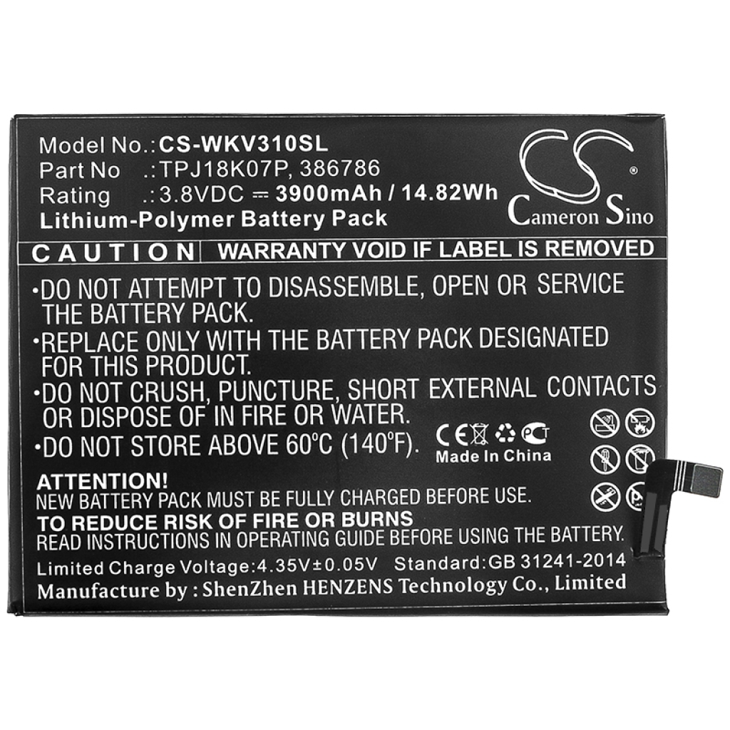Mobiltelefonbatteri Wiko CS-WKV310SL