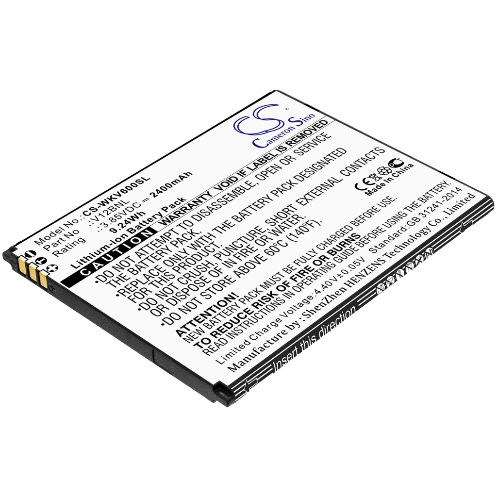 Mobiltelefonbatteri Wiko CS-WKV600SL