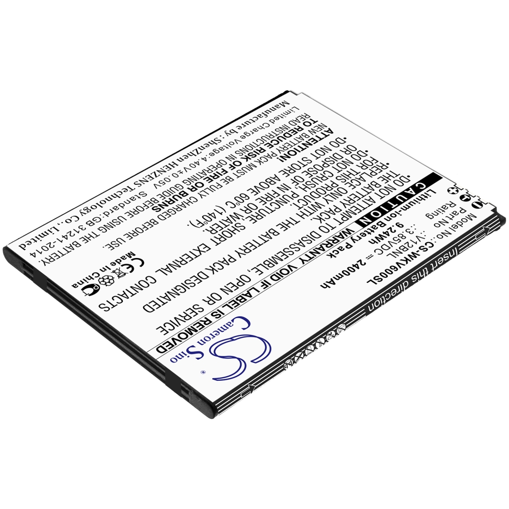 Mobiltelefonbatteri Wiko CS-WKV600SL