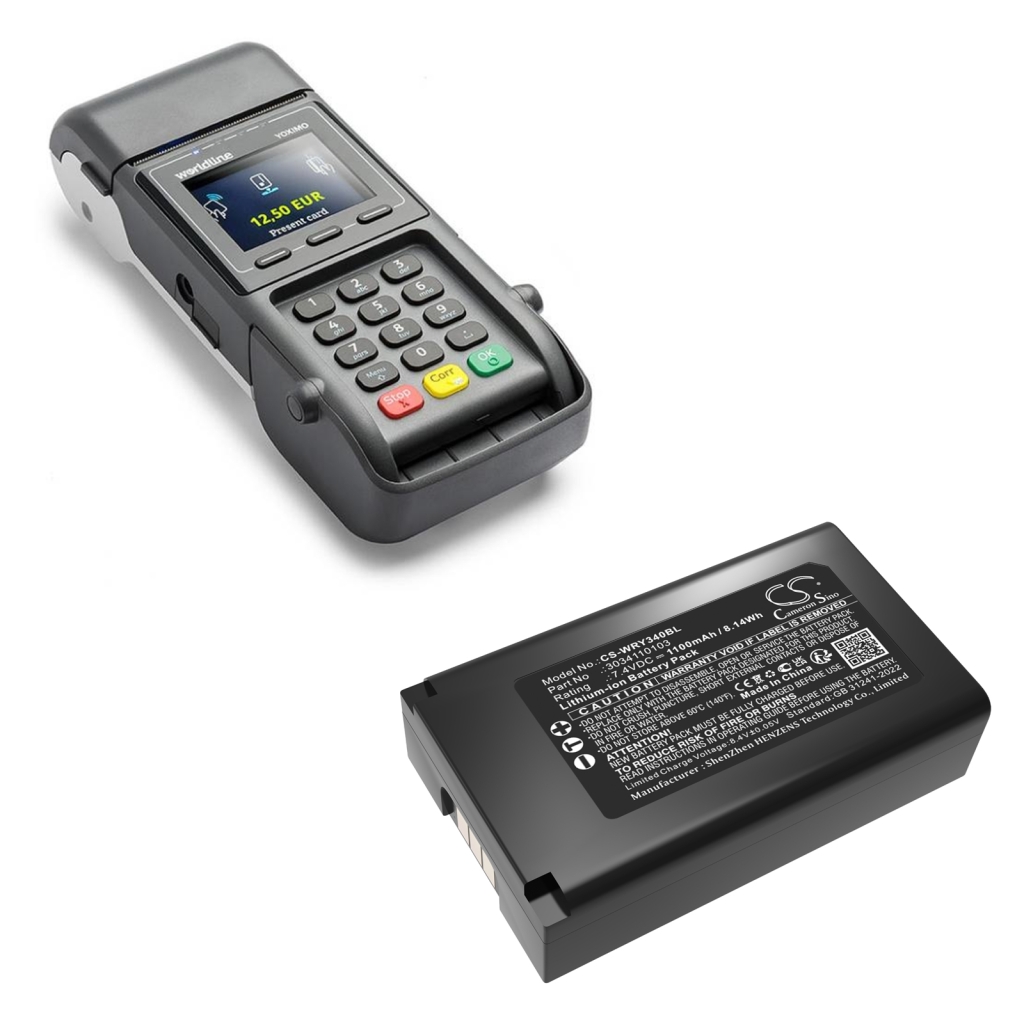 Betalings terminalbatteri Worldline CS-WRY340BL