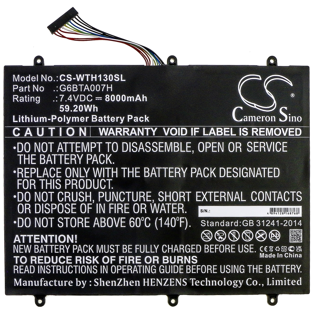 Tabletbatteri Wacom CS-WTH130SL