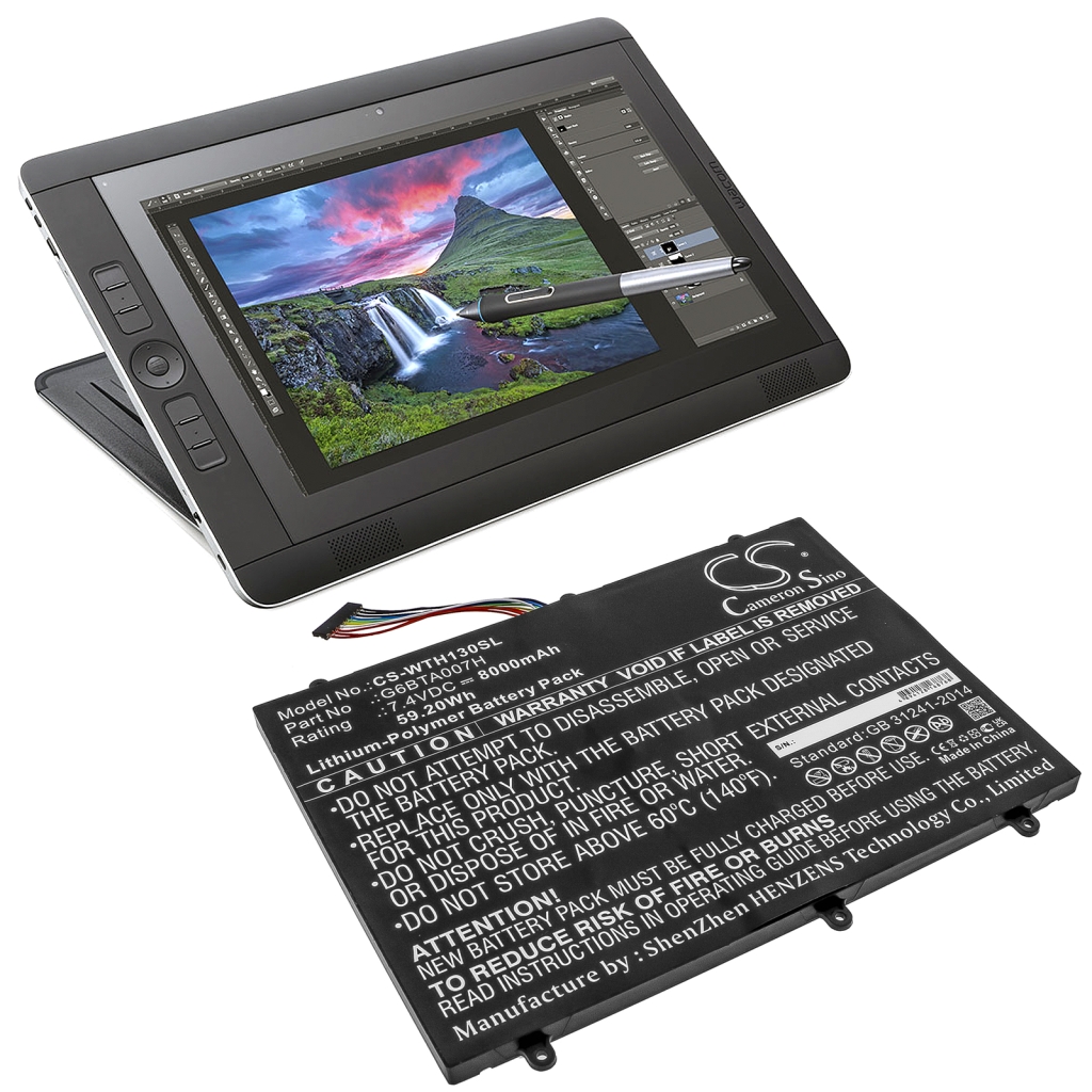 Tabletbatteri Wacom CS-WTH130SL