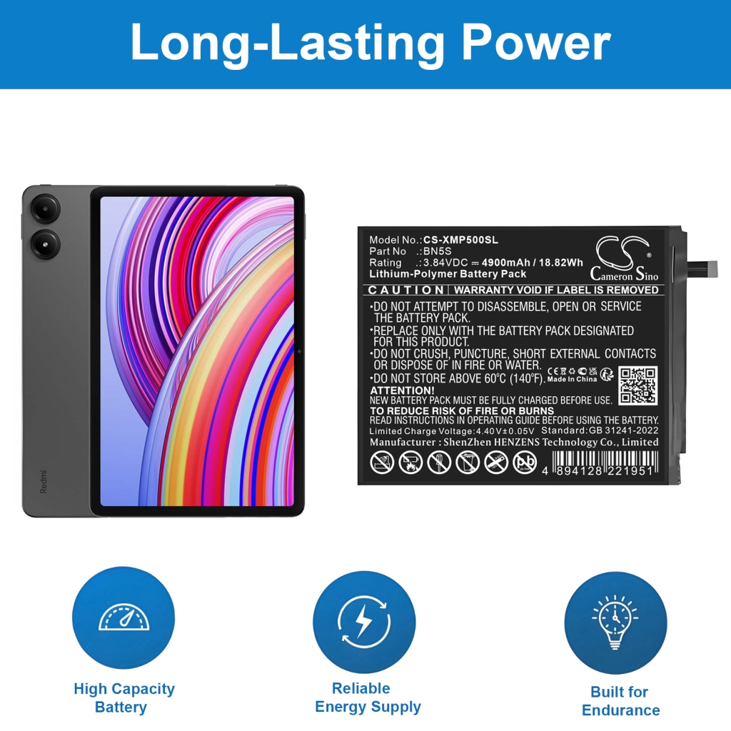 Tabletbatteri Redmi CS-XMP500SL
