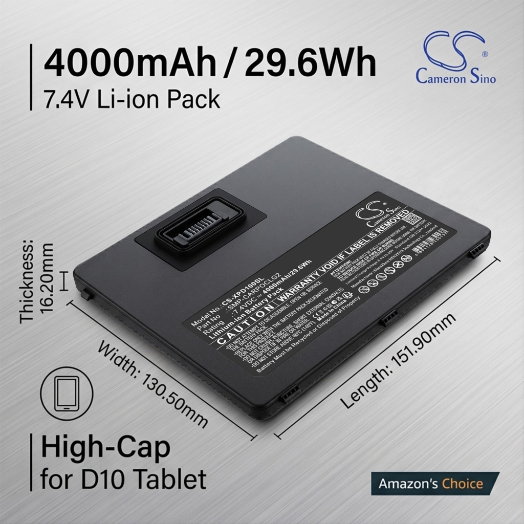 Batteri kompatibel med Xplore CS-XPD100SL