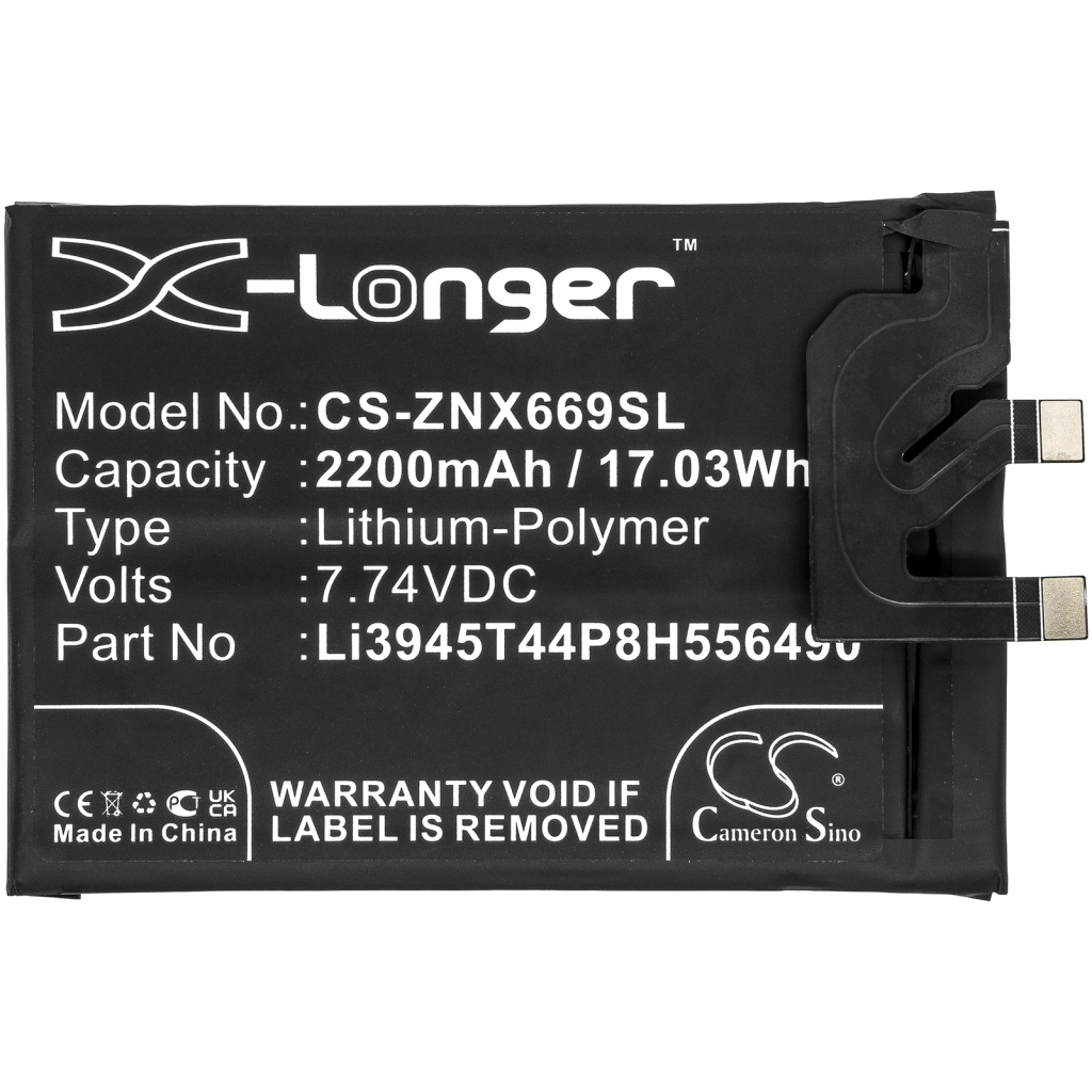 Mobiltelefonbatteri ZTE CS-ZNX669SL