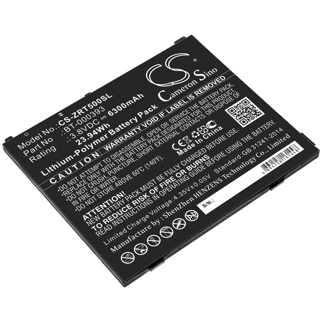 Batteri kompatibel med Zebra CS-ZRT500SL