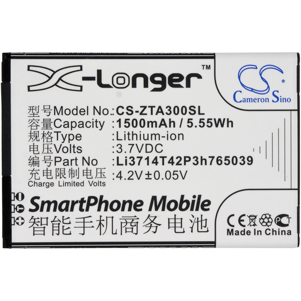 Mobiltelefonbatteri ZTE CS-ZTA300SL