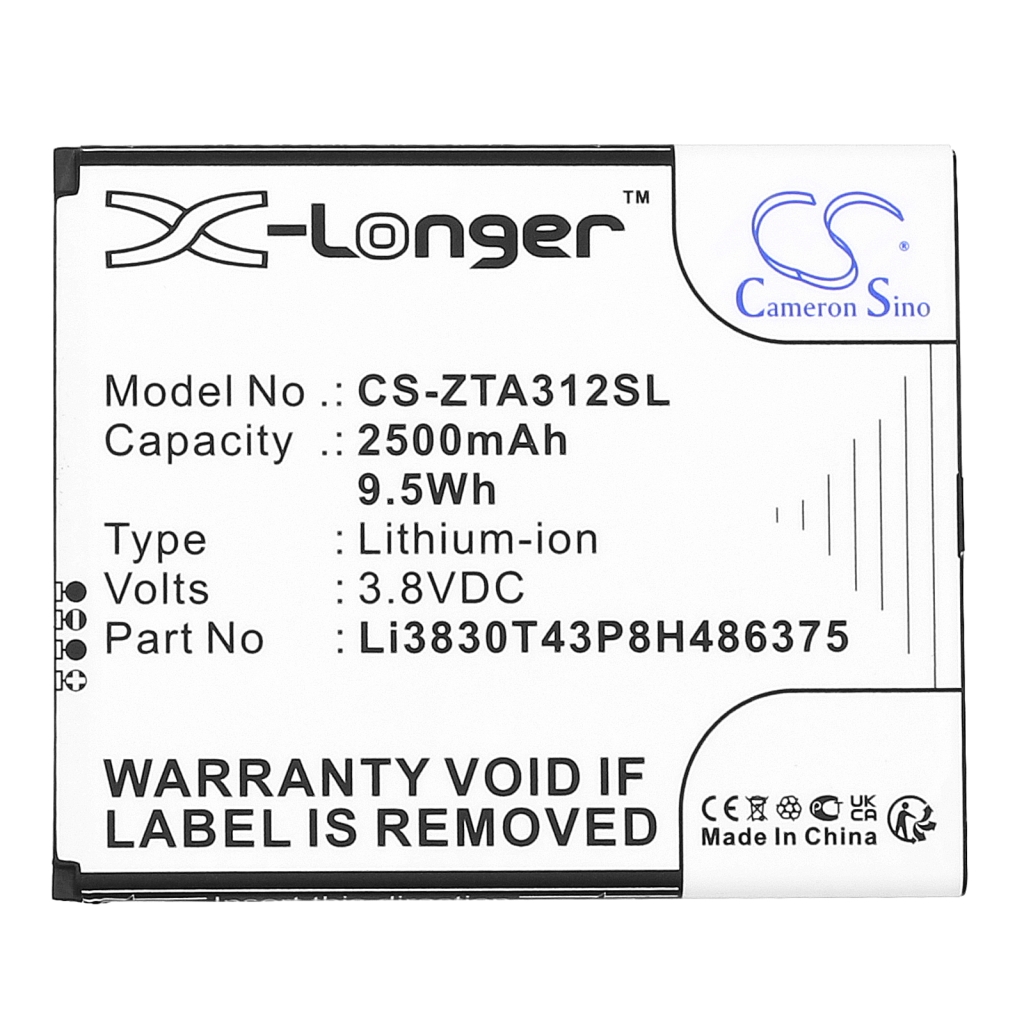 Mobiltelefonbatteri ZTE CS-ZTA312SL
