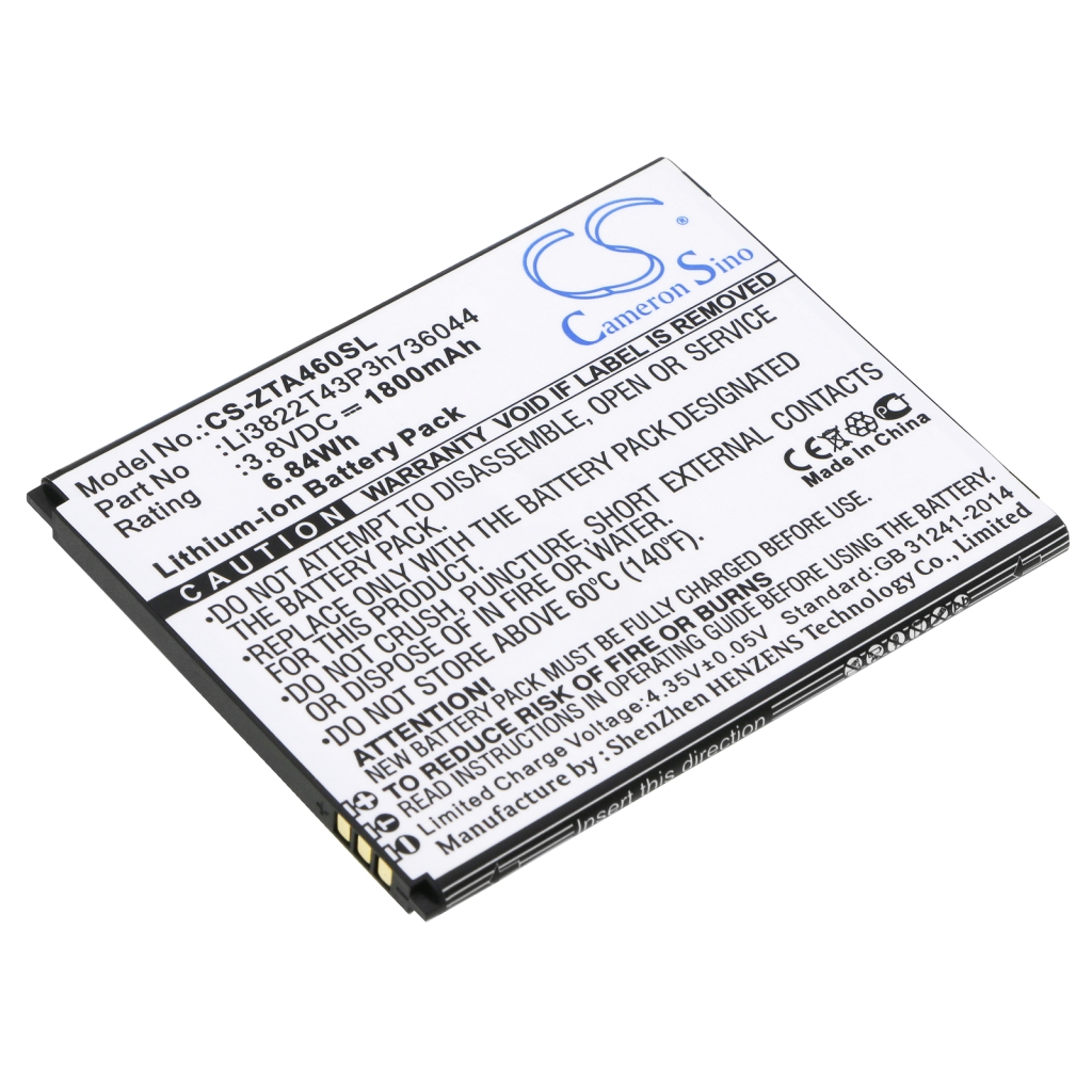 Mobiltelefonbatteri ZTE CS-ZTA460SL