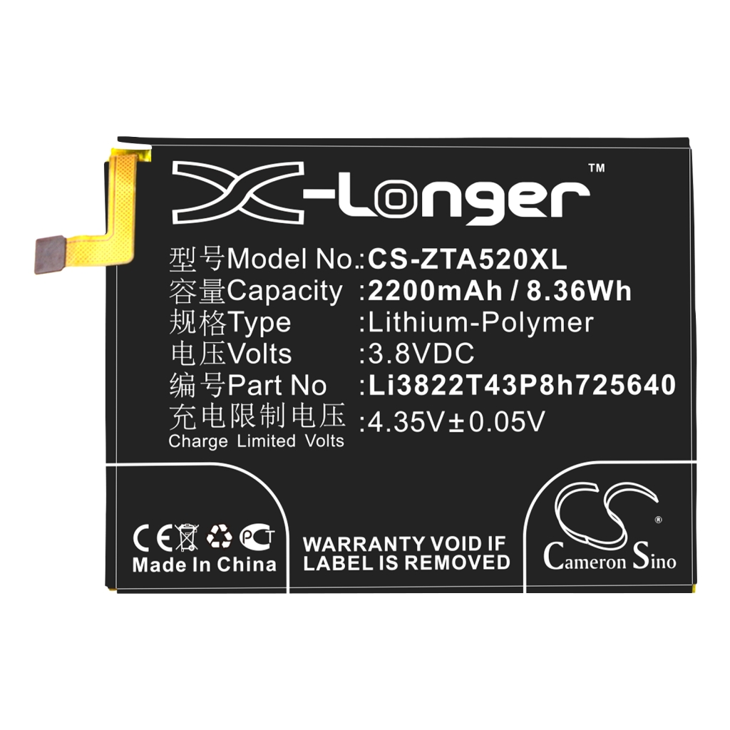 Mobiltelefonbatteri ZTE CS-ZTA520XL