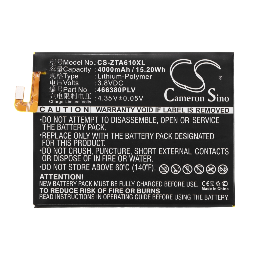 Mobiltelefonbatteri ZTE CS-ZTA610XL