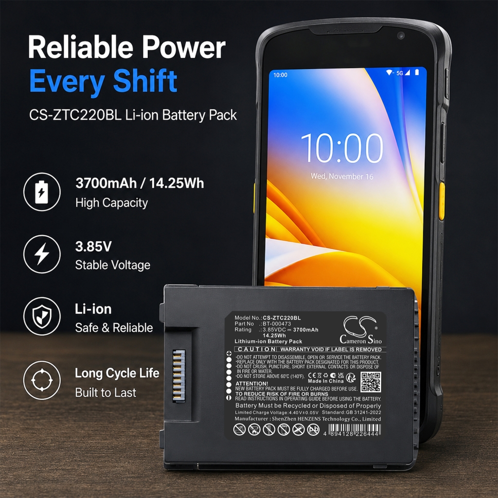 Batteri kompatibel med Zebra CS-ZTC220BL