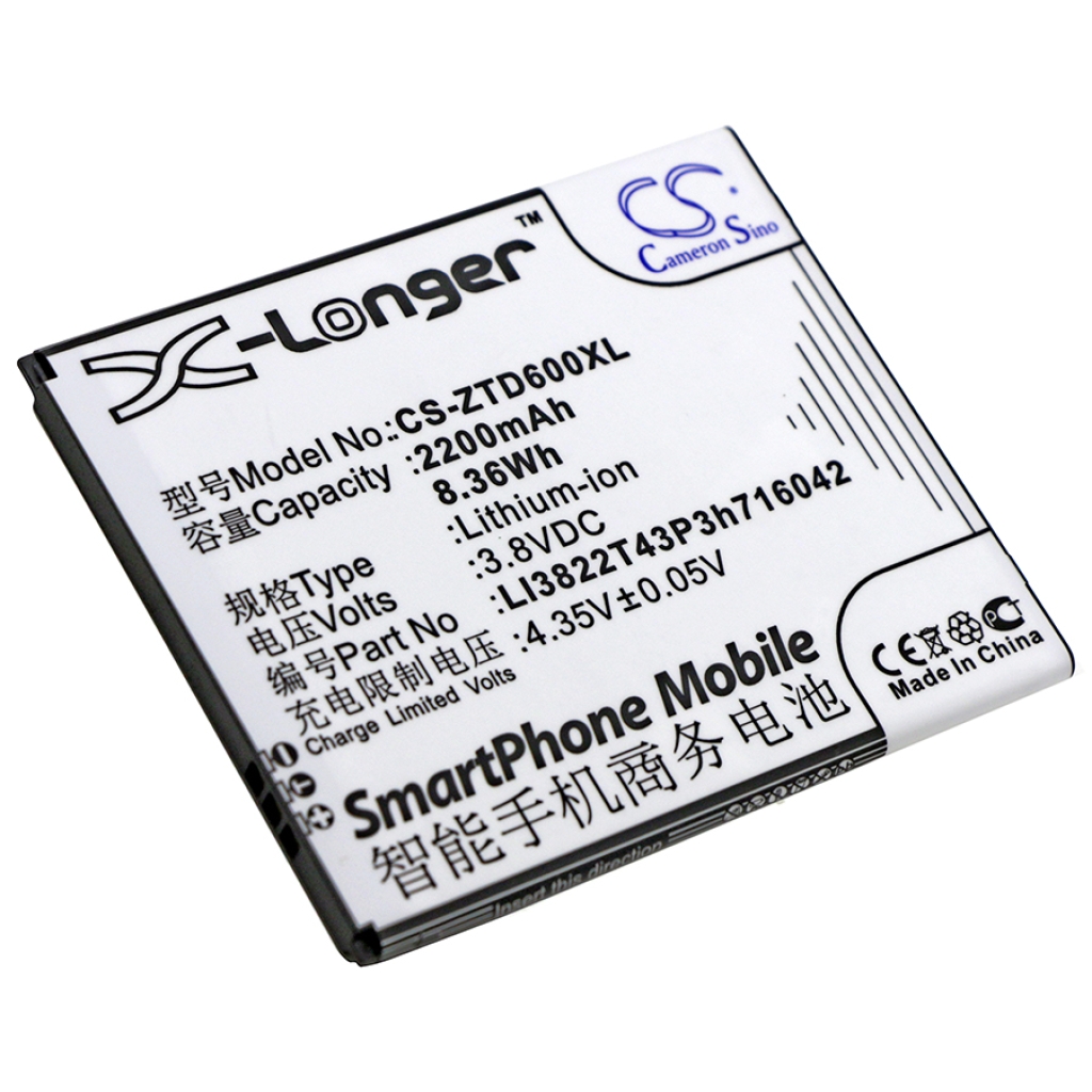 Mobiltelefonbatteri ZTE CS-ZTD600XL