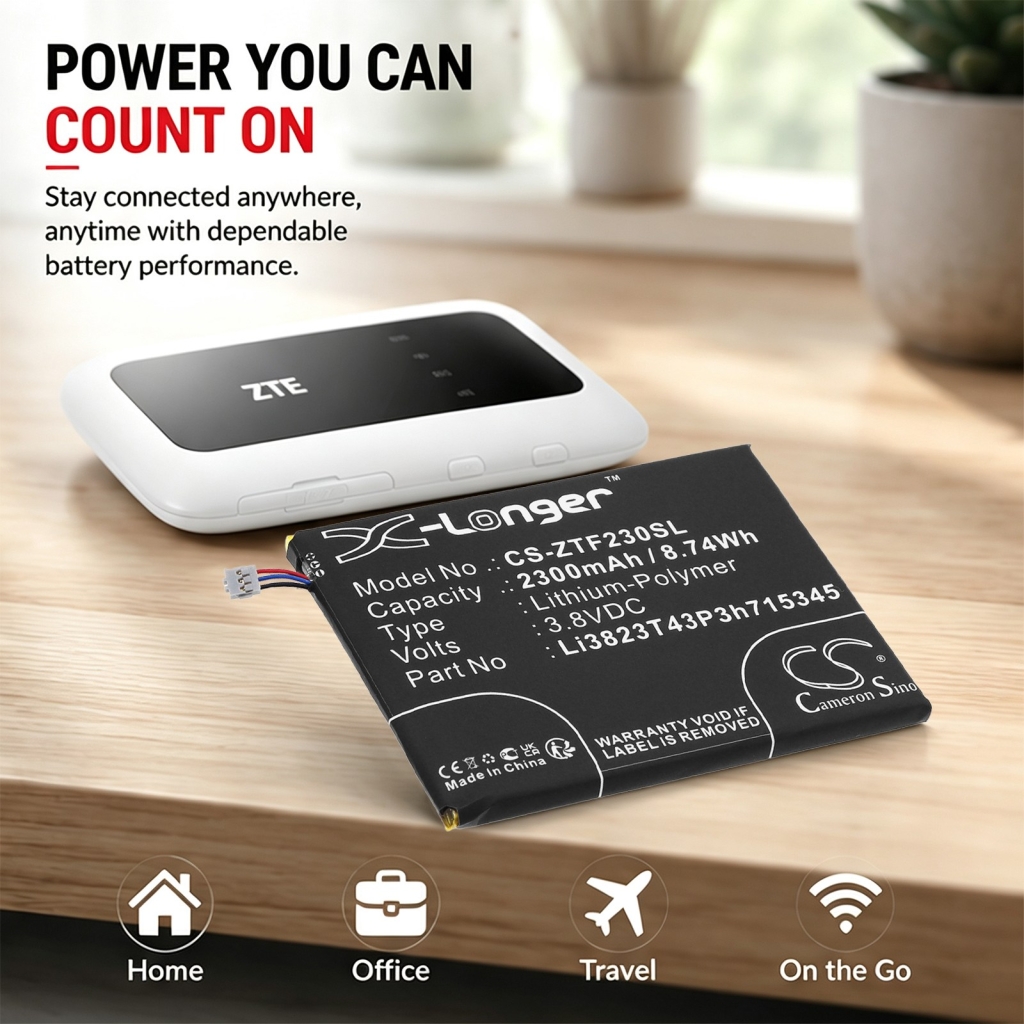 Batterier kompatibel med ZTE MF910 MF910 4G LTE CS-ZTF230SL