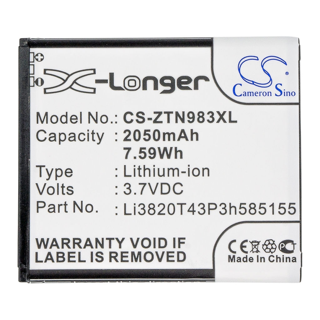 Batteri kompatibel med ZTE CS-ZTN983XL