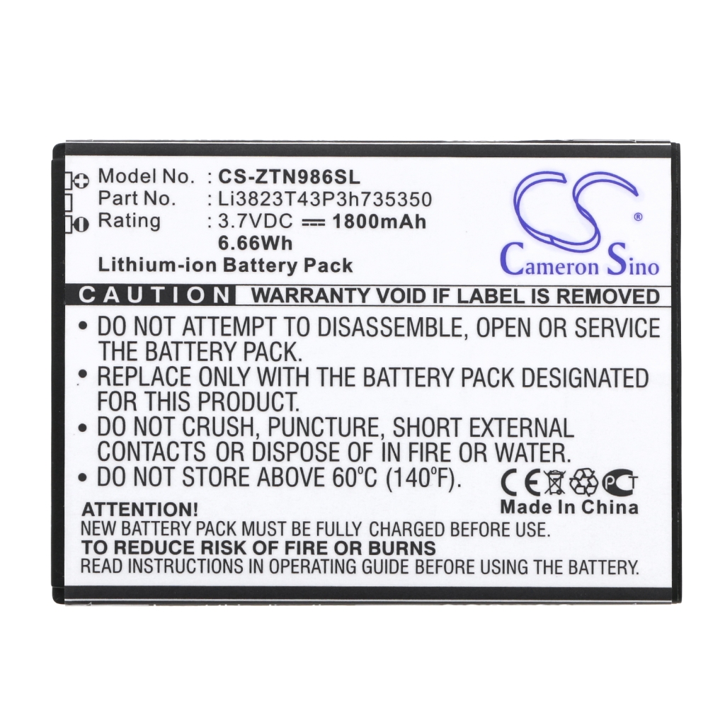Mobile Phone Battery ZTE Z826